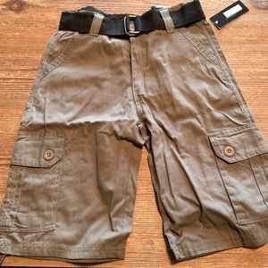 Boys shorts with belt.